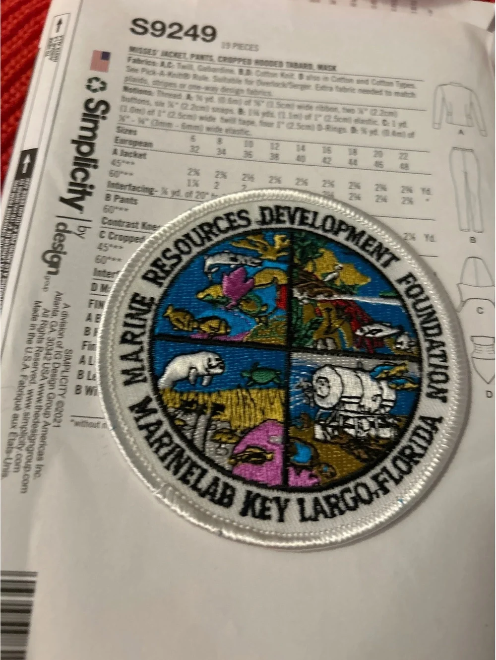 Marine Resources Development Foundation Embroidered Patch - Marinelab Key Largo,